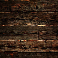 Dark Old Wooden Planks Fabric Floor Backdrop - Layoris