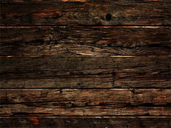 Dark Old Wooden Planks Fabric Floor Backdrop - Layoris