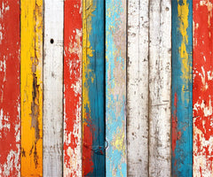 Faded Colored Vertical Wood Planks Fabric Floor Backdrop - Layoris