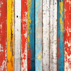 Faded Colored Vertical Wood Planks Fabric Floor Backdrop - Layoris