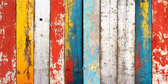 Faded Colored Vertical Wood Planks Fabric Floor Backdrop - Layoris