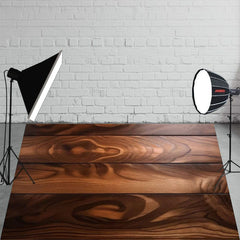 Coffee Cream Style Wooden Board Fabric Floor Backdrop - Layoris