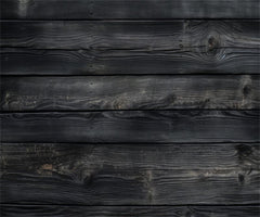 Black Old Wood Plank Texture Fabric Floor Backdrop - Layoris