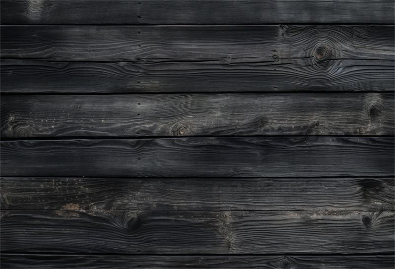 Black Old Wood Plank Texture Fabric Floor Backdrop - Layoris