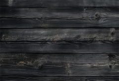 Black Old Wood Plank Texture Fabric Floor Backdrop - Layoris