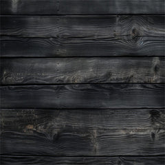Black Old Wood Plank Texture Fabric Floor Backdrop - Layoris