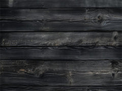 Black Old Wood Plank Texture Fabric Floor Backdrop - Layoris