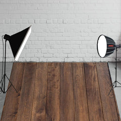 Classic Brown Wood Texture Fabric Floor Backdrop - Layoris