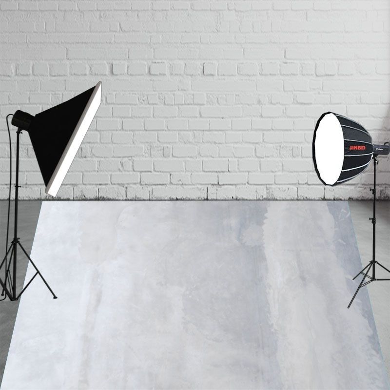 Blue Black Crack Cement Fabric Floor Backdrop - Layoris