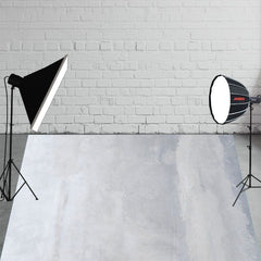 Blue Black Crack Cement Fabric Floor Backdrop - Layoris