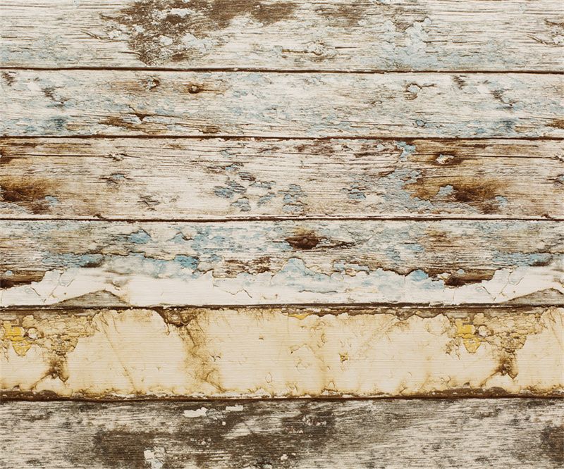 Decayed Old Wooden Planks Fabric Floor Backdrop - Layoris
