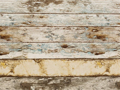 Decayed Old Wooden Planks Fabric Floor Backdrop - Layoris