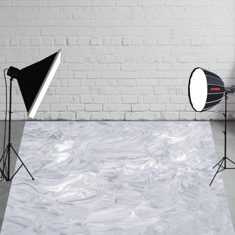 Flat White Painted Wall Fabric Floor Backdrop - Layoris