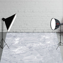 Flat White Painted Wall Fabric Floor Backdrop - Layoris
