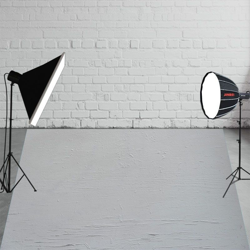 Light Grey Texture Cement Fabric Floor Backdrop - Layoris