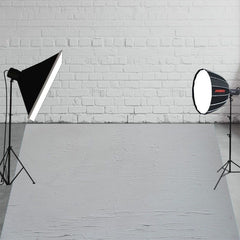 Light Grey Texture Cement Fabric Floor Backdrop - Layoris