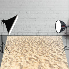 Summer Light Color Beach Floor Fabric Floor Backdrop - Layoris