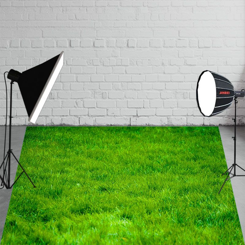 Landscape Of Meadow With Small Flowers Fabric Floor Backdrop - Layoris