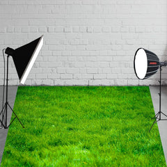 Landscape Of Meadow With Small Flowers Fabric Floor Backdrop - Layoris