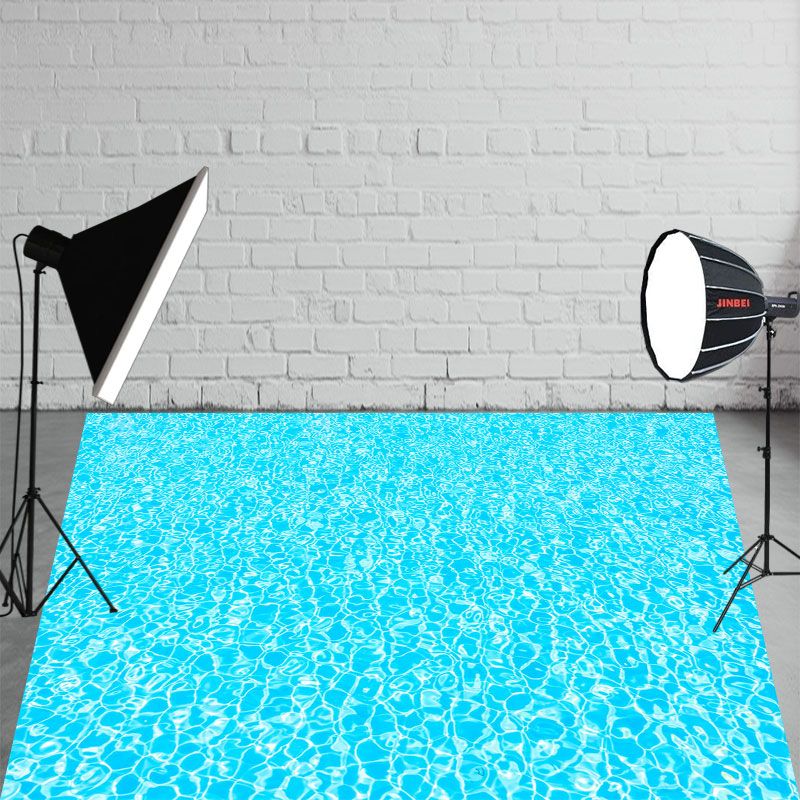 Gray Green Velvet Leaves Fabric Floor Backdrop - Layoris