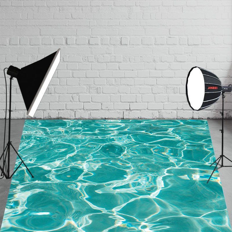 White Painted Wooden Planks Fabric Floor Backdrop - Layoris