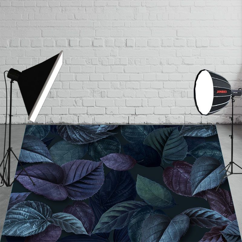 Watercolor Maple Leaf Portrait Fabric Floor Backdrop - Layoris