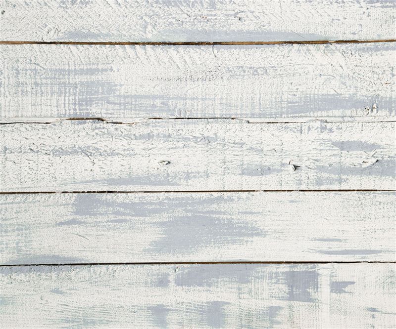 White Wood Plank Texture Fabric Floor Backdrop - Layoris