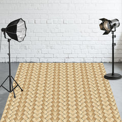 Light Brown Woven Textured Fabric Floor Backdrop - Layoris