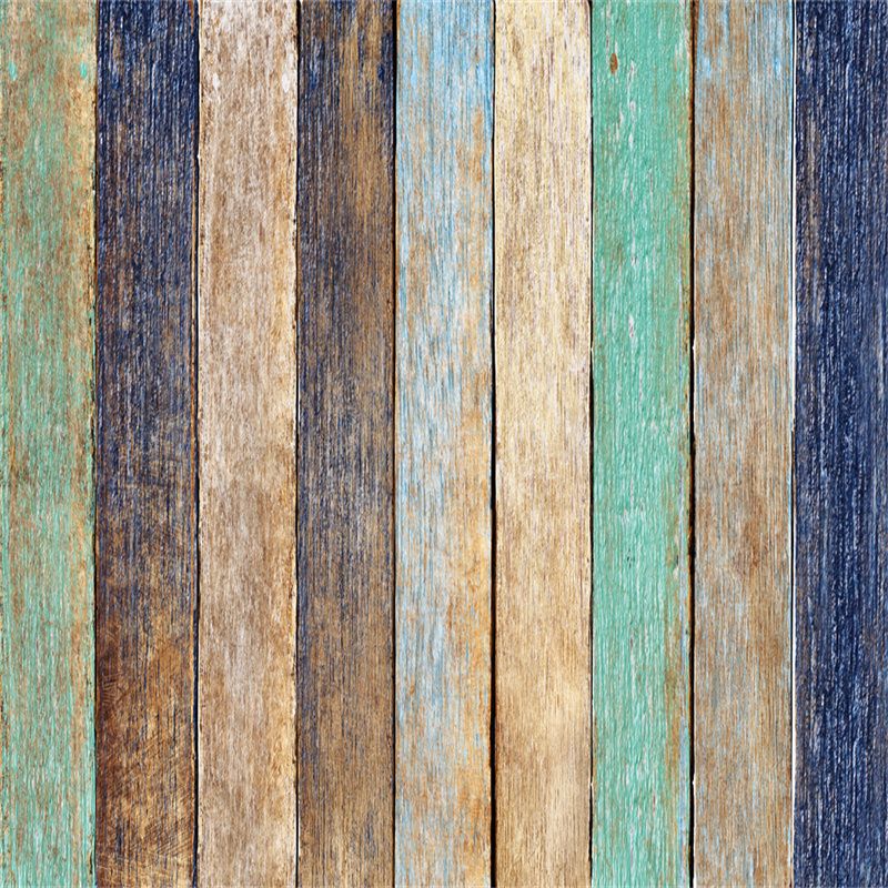 Blue Gradient Old Wood Plank Fabric Floor Backdrop - Layoris