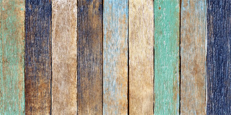 Blue Gradient Old Wood Plank Fabric Floor Backdrop - Layoris