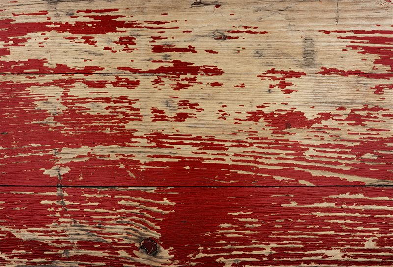 Peeling Red Wood Fabric Floor Backdrop - Layoris