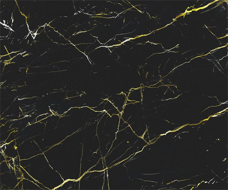 Gold Textured Black Marble Fabric Floor Backdrop - Layoris