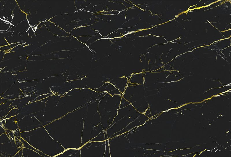 Gold Textured Black Marble Fabric Floor Backdrop - Layoris