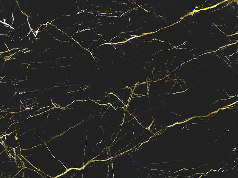 Gold Textured Black Marble Fabric Floor Backdrop - Layoris