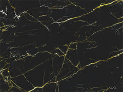 Gold Textured Black Marble Fabric Floor Backdrop - Layoris