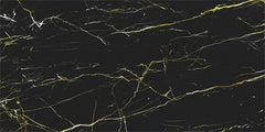 Gold Textured Black Marble Fabric Floor Backdrop - Layoris