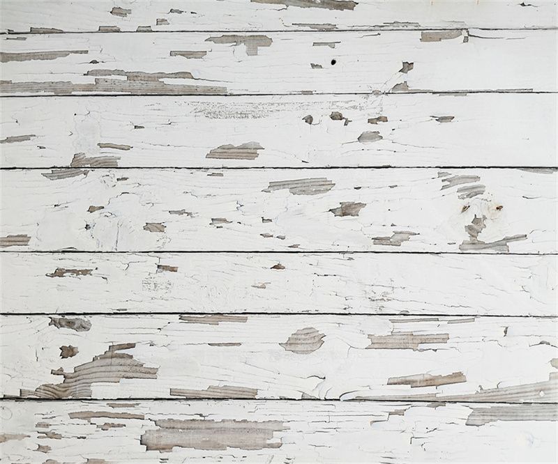 Peeling White Wood Fabric Floor Backdrop - Layoris