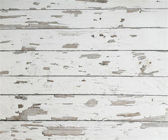 Peeling White Wood Fabric Floor Backdrop - Layoris