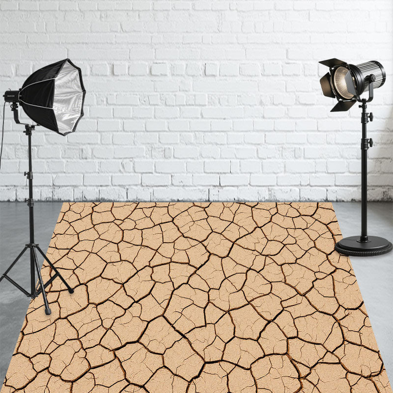 Cracked Earth Fabric Floor Backdrop - Layoris