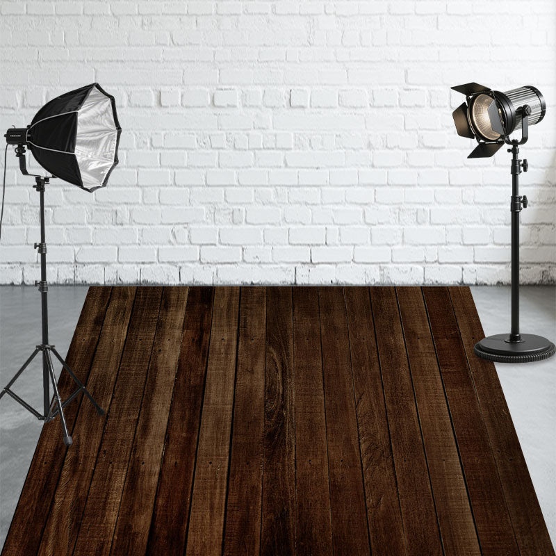 Dark Brown Textured Fabric Floor Backdrop - Layoris