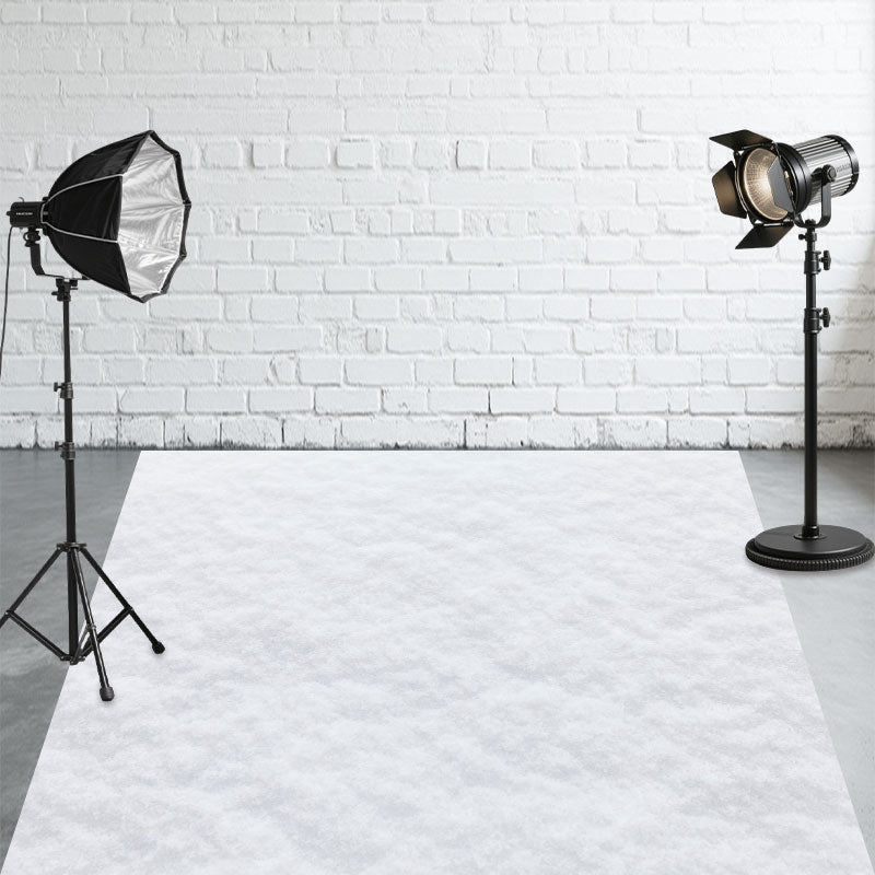 White Snow Fabric Floor Backdrop - Layoris