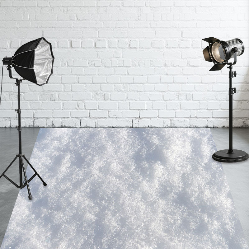 Winter Reflective Snow Fabric Floor Backdrop - Layoris