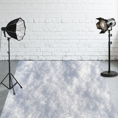 Winter Reflective Snow Fabric Floor Backdrop - Layoris