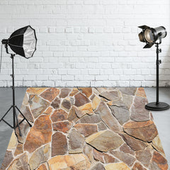 Stone Road Fabric Floor Backdrop - Layoris