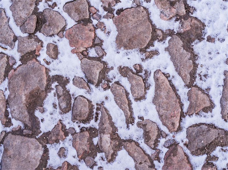 Stone Road Snow Fabric Floor Backdrop - Layoris