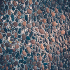 Warm River Stones Fabric Floor Backdrop - Layoris