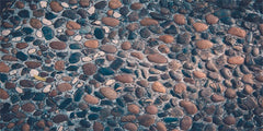 Warm River Stones Fabric Floor Backdrop - Layoris