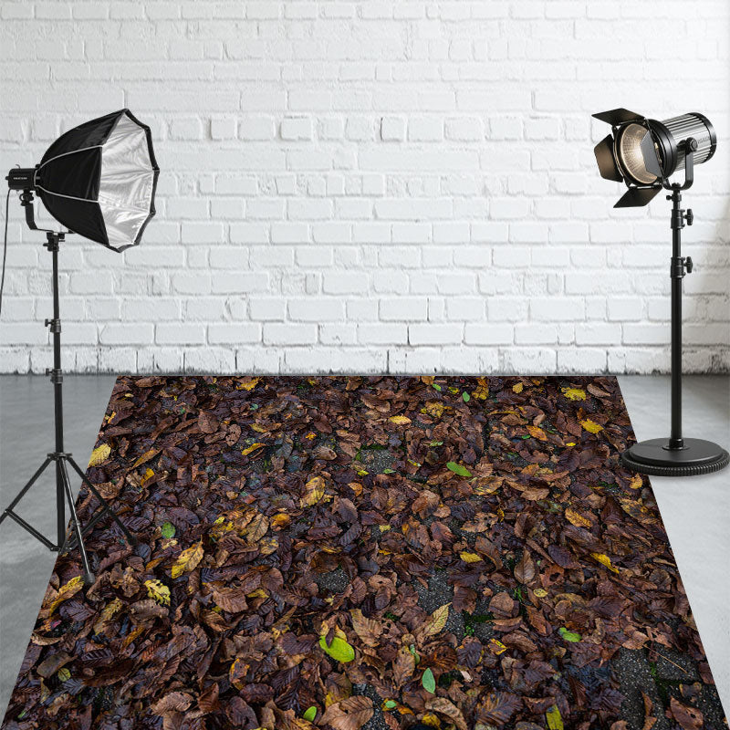 Autumn Leaves Fabric Floor Backdrop - Layoris