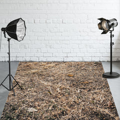 Autumn Dry Grass Fabric Floor Backdrop - Layoris