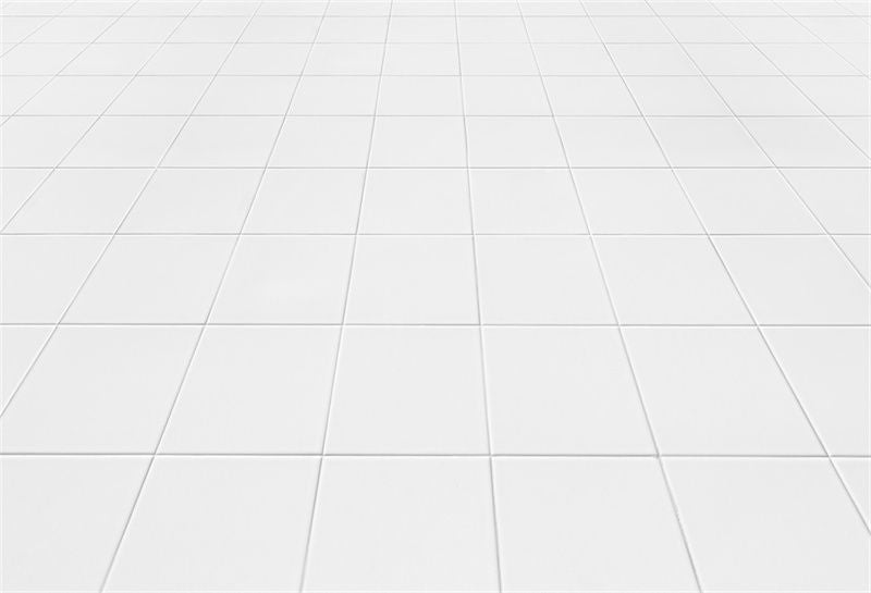 Matte White Tile Fabric Floor Backdrop - Layoris